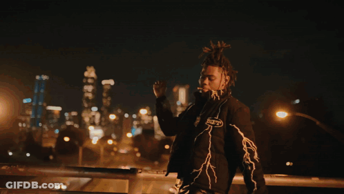 A Person Wearing A Jacket With The Word Daft On The Front GIF