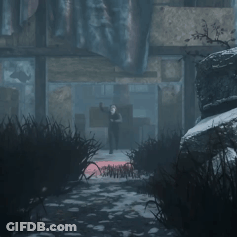 A Person Wearing A Mask Is Running In A Dark Area GIF