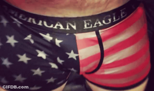 A Person Wearing A Pair Of American Eagle Boxer Briefs GIF
