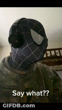 Spiderman Mask Say What GIF