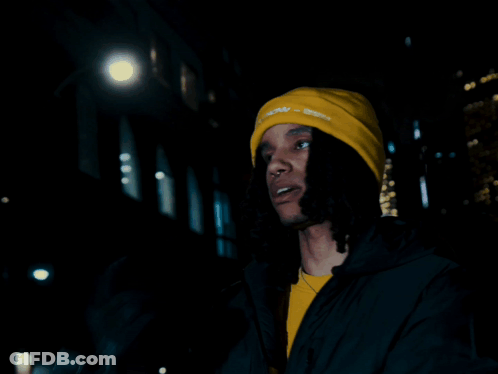 A Person Wearing A Yellow Beanie That Says " I Know I Know " On It GIF