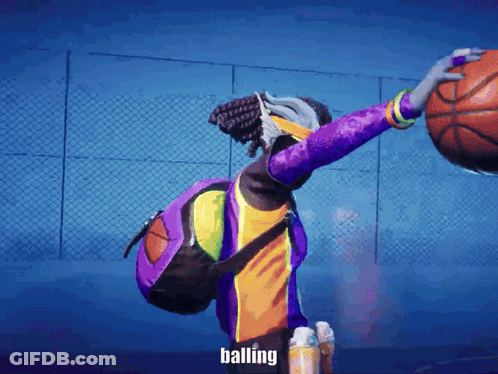 Person With Backpack Holding Basketball Balling GIF