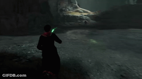 A Person With A Green Light Coming Out Of Their Hands GIF