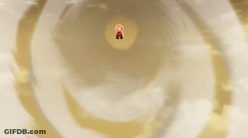 A Person With A Red Flower On Their Head Is Kicking GIF