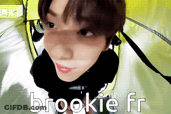 A Person With The Name Brookie On The Bottom GIF