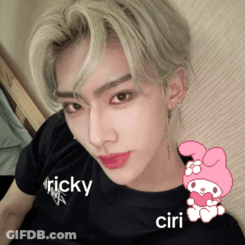 A Person With The Name Ricky On It GIF