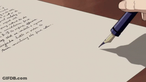 A Person Writing On A Piece Of Paper With A Pen GIF