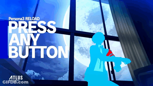 A Persona 3 Reload Press Any Button Screen GIF