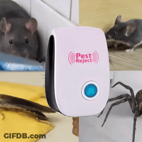 A Pest Reject Device Is Surrounded By Various Animals GIF