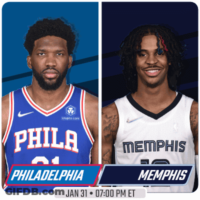 A Philadelphia And Memphis Basketball Game Is Scheduled For January 31 GIF