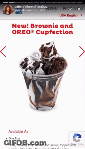 A Phone Screen Shows A Brownie And Oreo Cup GIF