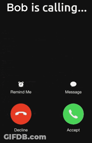 A Phone Screen Shows Bob Is Calling GIF