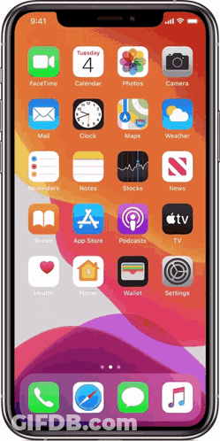 A Phone Screen Shows The App Icons And The Time Is 9:41 GIF