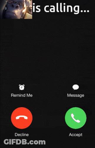 A Phone Screen That Says ' Is Calling ' At The Top GIF