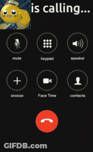 A Phone Screen That Says ' Is Calling ' On The Top GIF