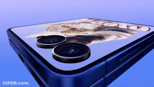 A Phone With A Picture Of A Cat On Its Screen GIF