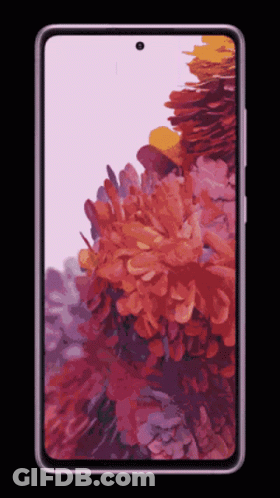A Phone With A Picture Of Flowers On It GIF