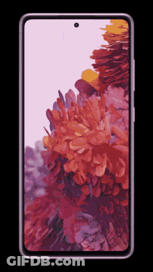 A Phone With A Picture Of Flowers On It GIF