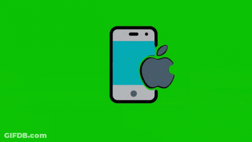 A Phone With An Apple Logo On It GIF