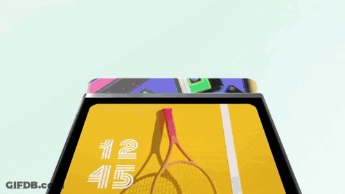 A Phone With The Number 12 45 On It GIF