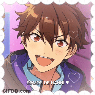 Anime Character With Somos De Hanni Text GIF