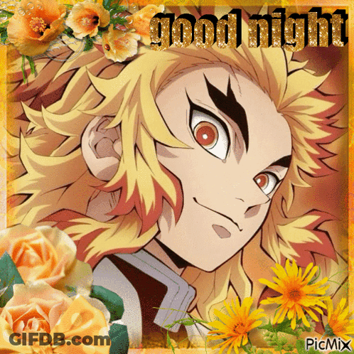 A Picture Of A Anime Character With The Words Good Night GIF