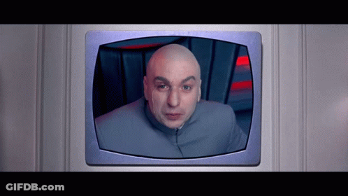 A Picture Of A Bald Man Is Displayed On A Television Screen GIF