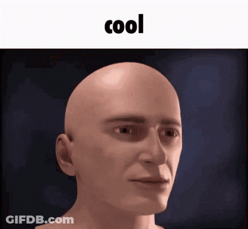 Bald Man With Cool Text GIF