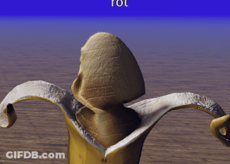 A Picture Of A Banana With A Face On It And The Words Tot On The Bottom GIF