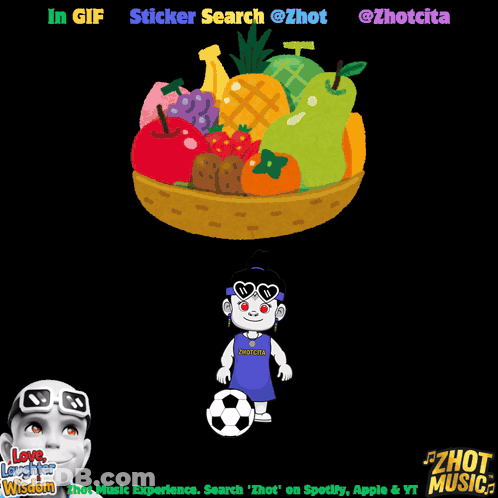 A Picture Of A Basket Of Fruit With The Words In Gif Sticker Search @Zhot GIF
