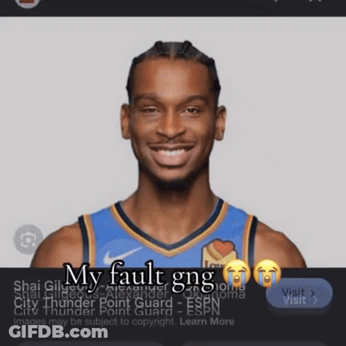 A Picture Of A Basketball Player With The Words My Fault Gng GIF
