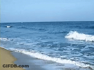 Beach Scene With By Love Text GIF