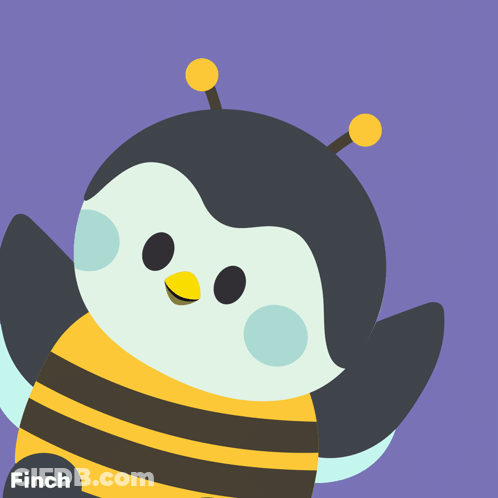 A Picture Of A Bee With The Words Hey Hey Hey GIF