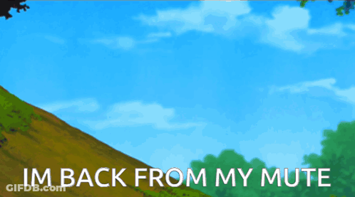 A Picture Of A Bird Flying In The Sky With The Words Im Back From My Mute GIF