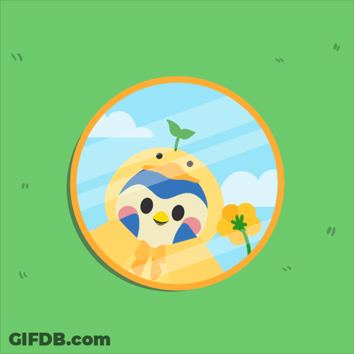 A Picture Of A Bird In A Duck Costume GIF