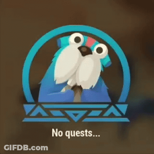 A Picture Of A Bird With The Words " No Guests " Underneath It GIF