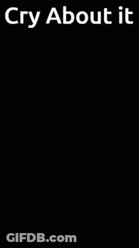 A Picture Of A Blue And White Furry Animal With The Caption Cry About It GIF