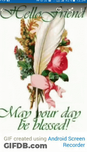 A Picture Of A Bouquet Of Flowers With The Words " May Your Day Be Blessed " On The Bottom GIF