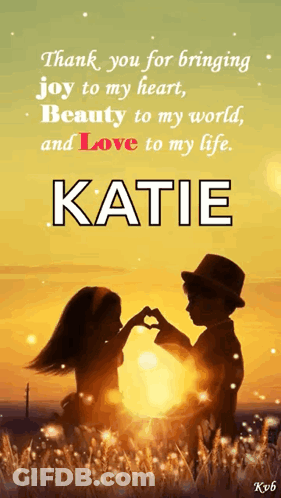 A Picture Of A Boy And Girl Making A Heart With Their Hands GIF