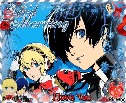 A Picture Of A Boy And Girl With The Words Good Morning I Love You GIF