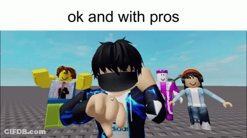 A Picture Of A Boy In A Blue Jacket With The Words Ok And With Pros GIF