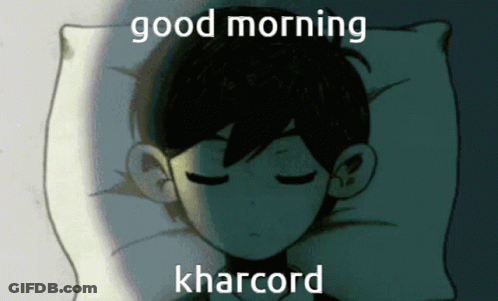 A Picture Of A Boy Sleeping With The Words Good Morning Kharcord GIF