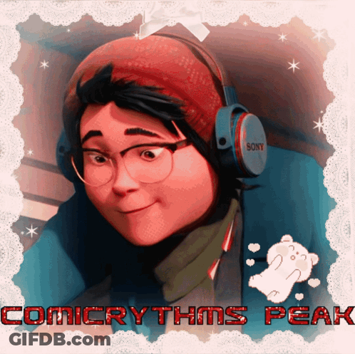 Boy Wearing Headphones Comicrythms Peak GIF
