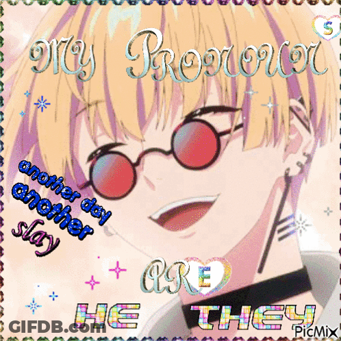 A Picture Of A Boy Wearing Sunglasses With The Words " My Providence " On It GIF