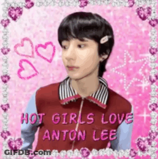 Boy With Pink Background And Hot Girls Love Anton Lee GIF
