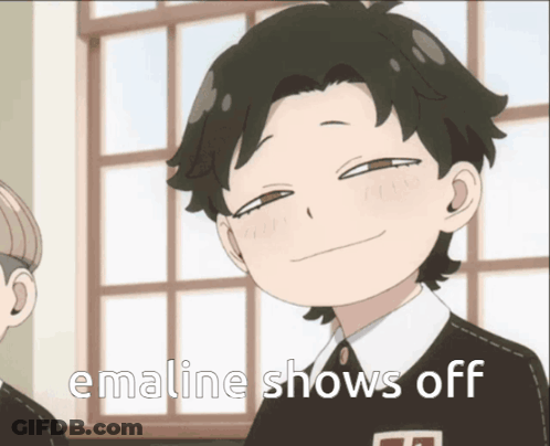 A Picture Of A Boy With The Caption " Emailing Shows Off " GIF