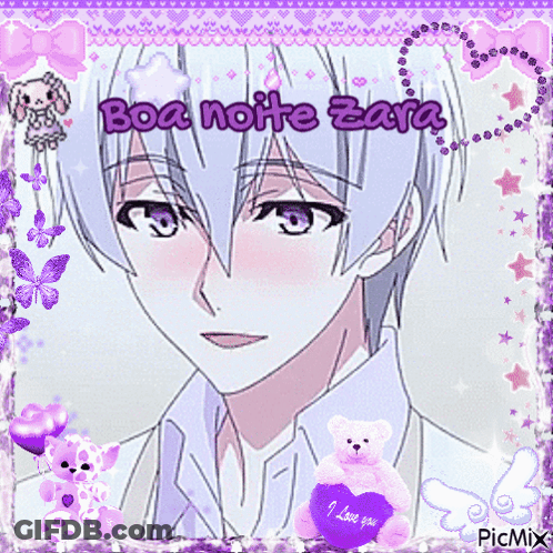A Picture Of A Boy With The Words Boa Noite Zara Written On It GIF