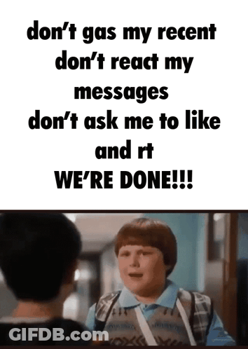 A Picture Of A Boy With The Words " Don T Gas My Recent " On It GIF