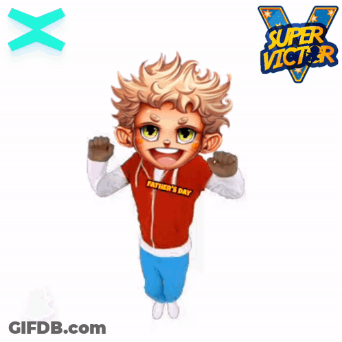 A Picture Of A Boy With The Words Father 'S Day GIF