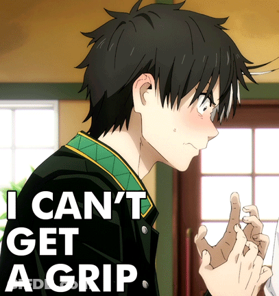 A Picture Of A Boy With The Words I Can 'T Get A Grip GIF